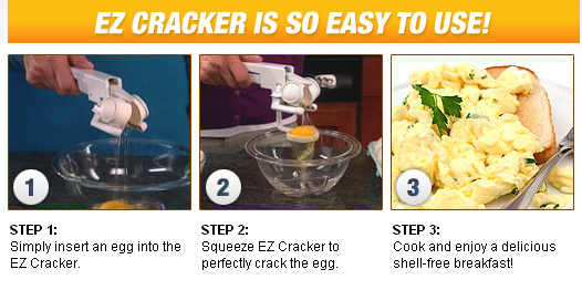 تخم مرغ شکن آسان  به همراه  جدا کننده سفیده از زرده  ez cracker