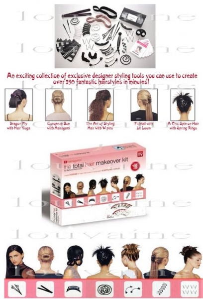خرید ست کامل درست کردن مو توتال هیر میک اوور (شینیون مو) The total hair makeover kit
