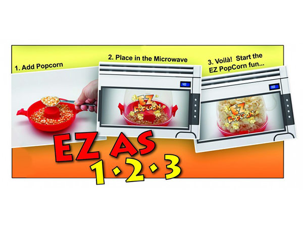 دستگاه پاپ کرن ساز مایکروفری دستی ذرت،ذرت پف کن پفیلا pop corn ez