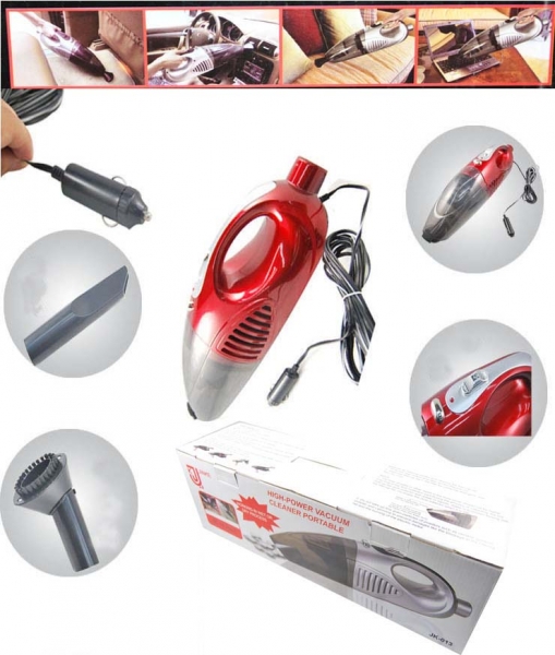 خرید جارو برقی و جارو فندکی اصل دو کاره خودرو پرقدرت 80 وات فول مدل High PowerVacuum Cleaner Portable-JK-013 