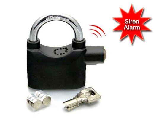 قفل فولادی آژیردار , قفل آژیر دار ضد ضربه kinbar alarm lock 