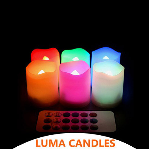 شمع های رنگی ال ای دی کنترل دار لوما کندل Luma Candles