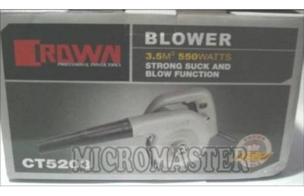 بلوئر پرقدرت اصل crown دمنده و مکنده هوا electric blower 550 وات, پمپ باد با دو قابلیت باد و مکش